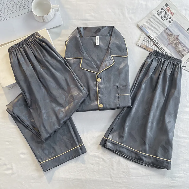 YUZHAOLIN Pajama Set Spring And Summer Men's-5