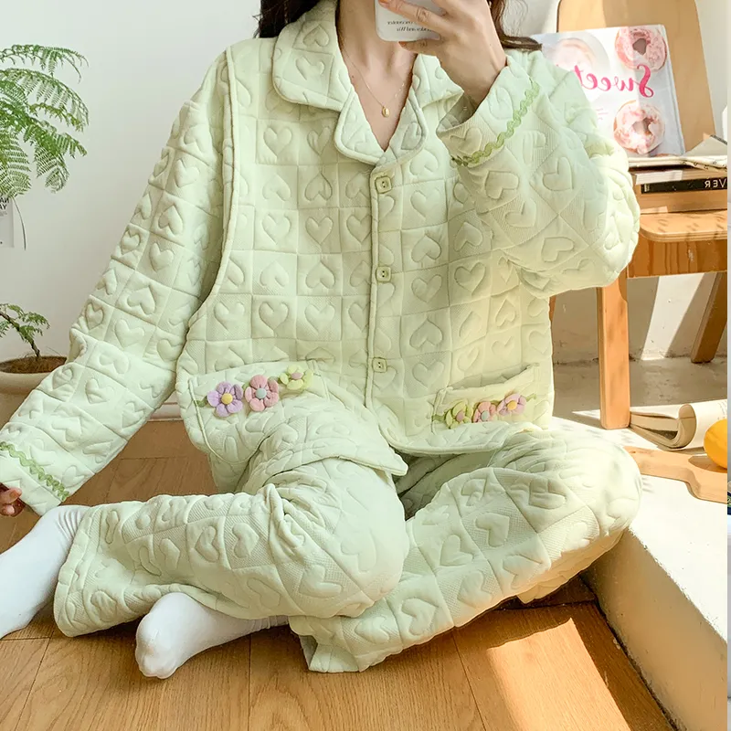 YUZHAOLIN Pajama Set Women's Green-1