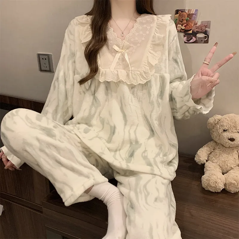 YUZHAOLIN Pajama Set Women's White-2