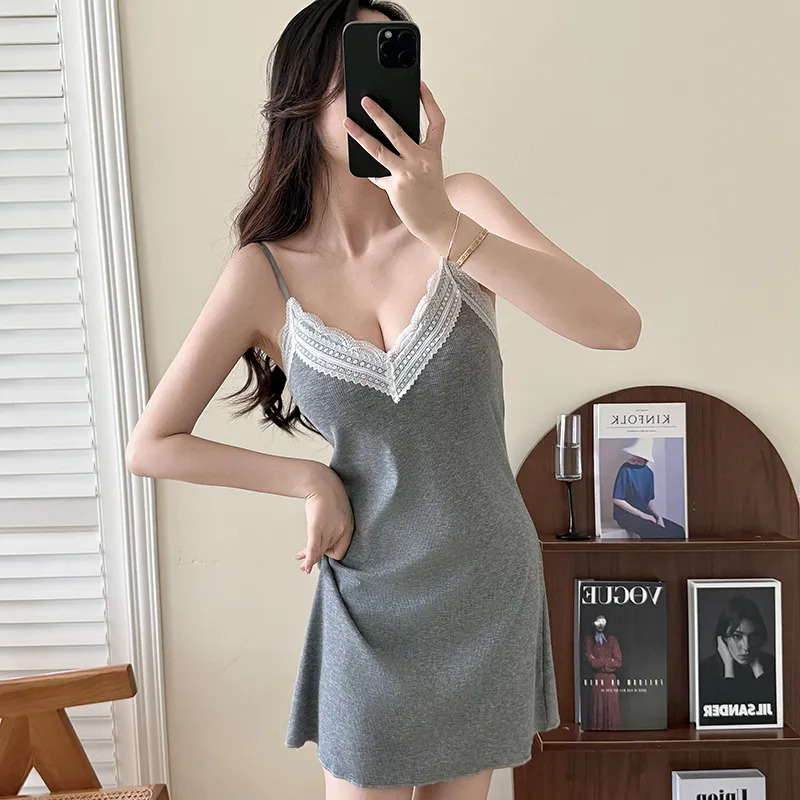 YUZHAOLIN Nightgown Summer Women's-5