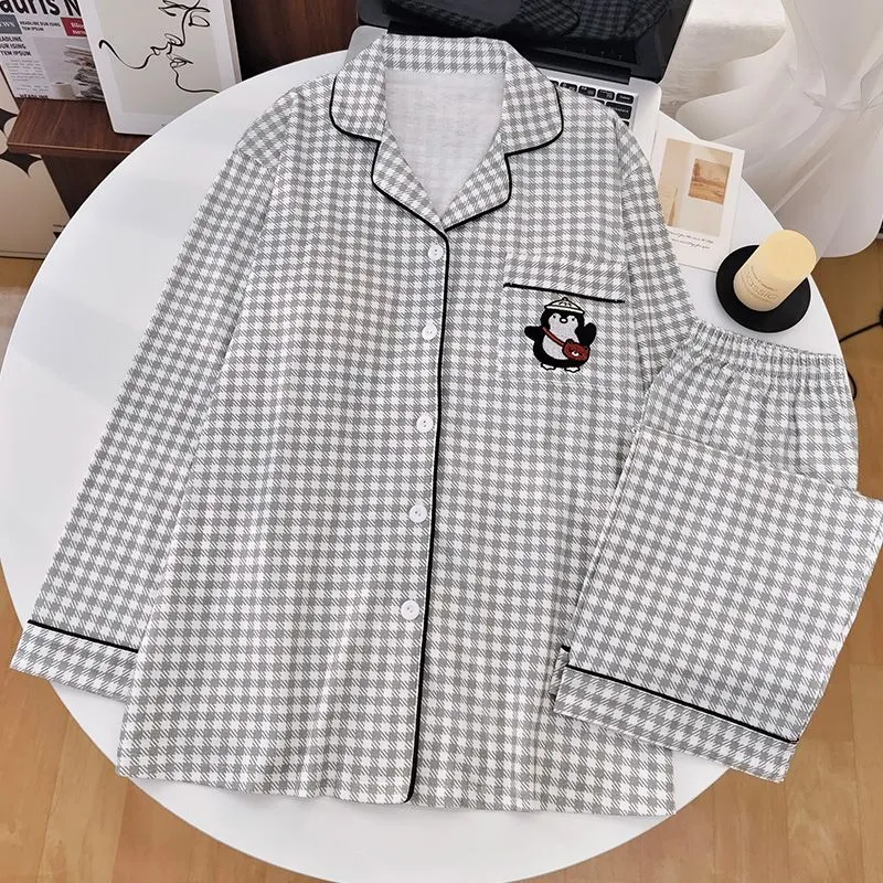 YUZHAOLIN Pajama Set Women's Gray-4