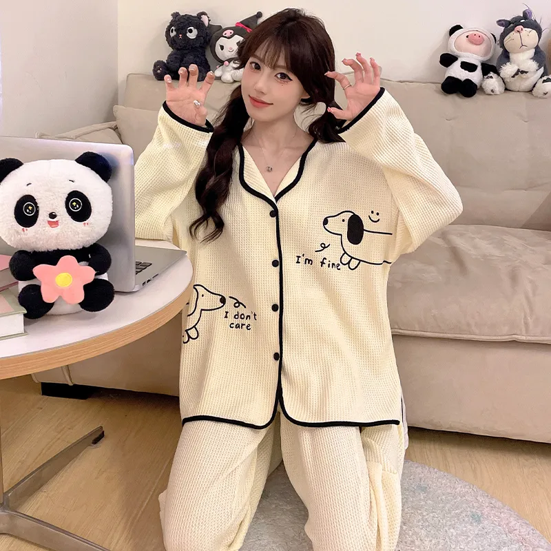 YUZHAOLIN Pajama Set Women's Apricot-5