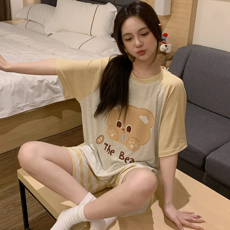 YUZHAOLIN Pajama Set Women's Yellow-3