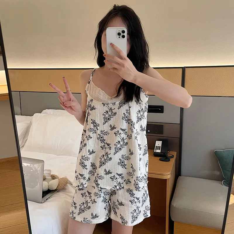YUZHAOLIN Pajama Set Spring And Summer Women's-4