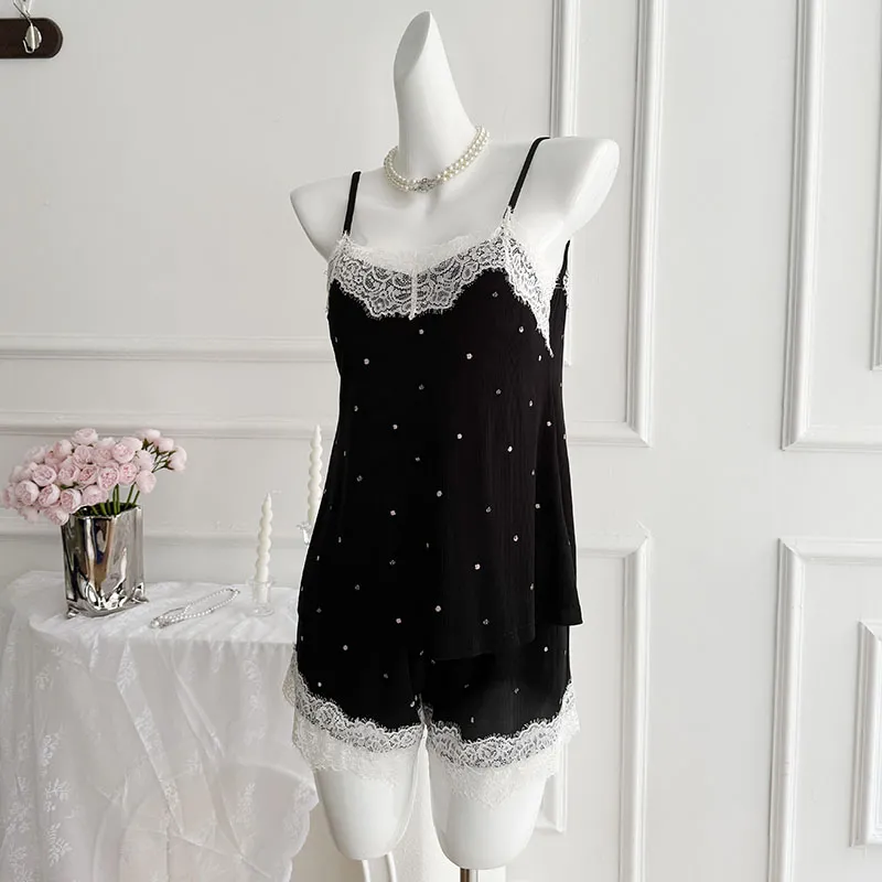 YUZHAOLIN Pajama Set Women's Black-2