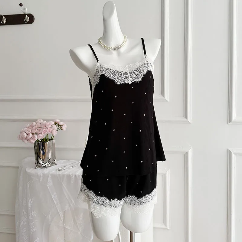 YUZHAOLIN Pajama Set Women's Black-5