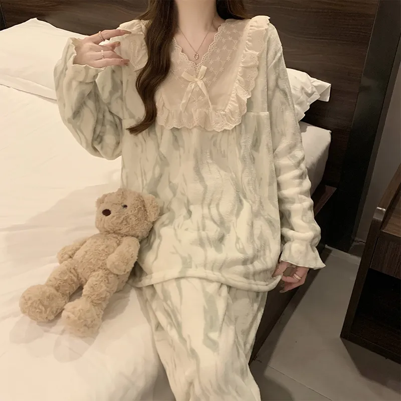 YUZHAOLIN Pajama Set Women's White-3
