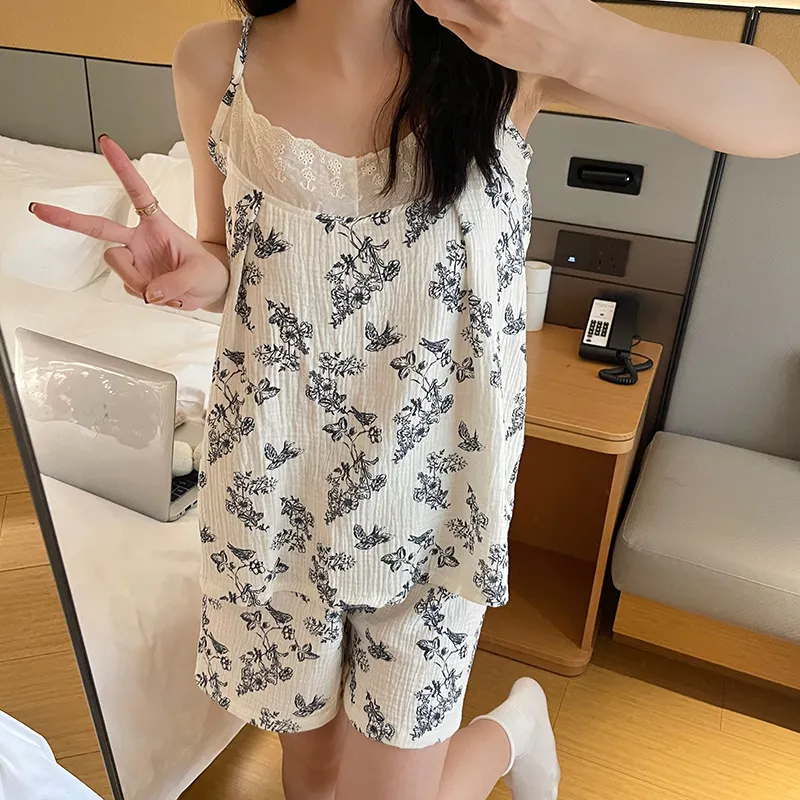 YUZHAOLIN Pajama Set Spring And Summer Women's-5