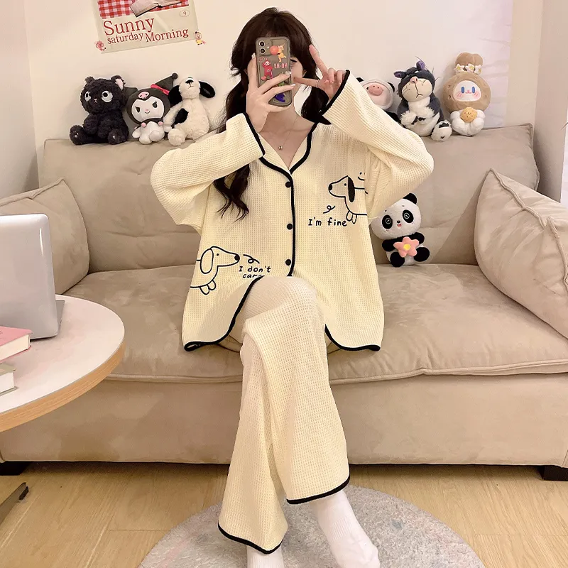 YUZHAOLIN Pajama Set Women's Apricot-2