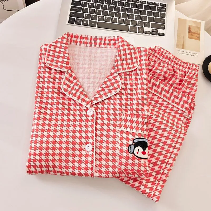 YUZHAOLIN Pajama Set Women's Red-4