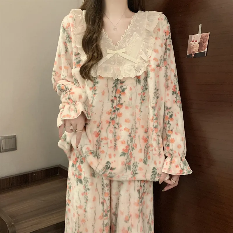 YUZHAOLIN Pajama Set Women's Pink-5