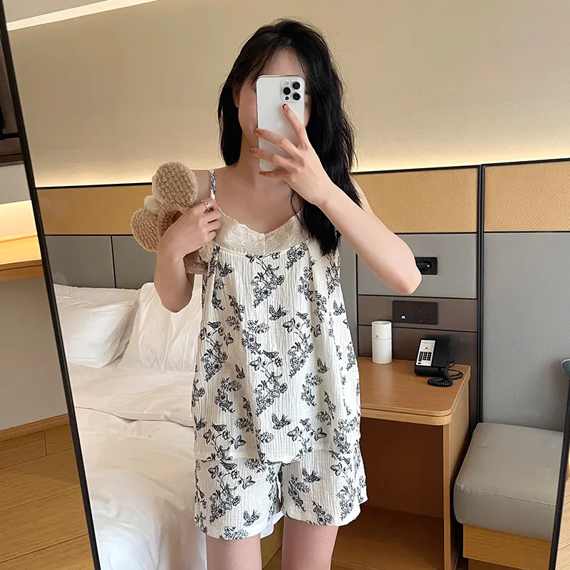 YUZHAOLIN Pajama Set Spring And Summer Women's-1