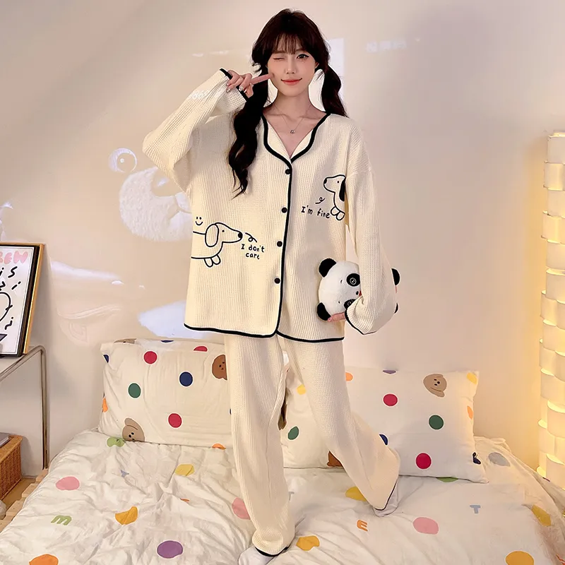 YUZHAOLIN Pajama Set Women's Apricot-6