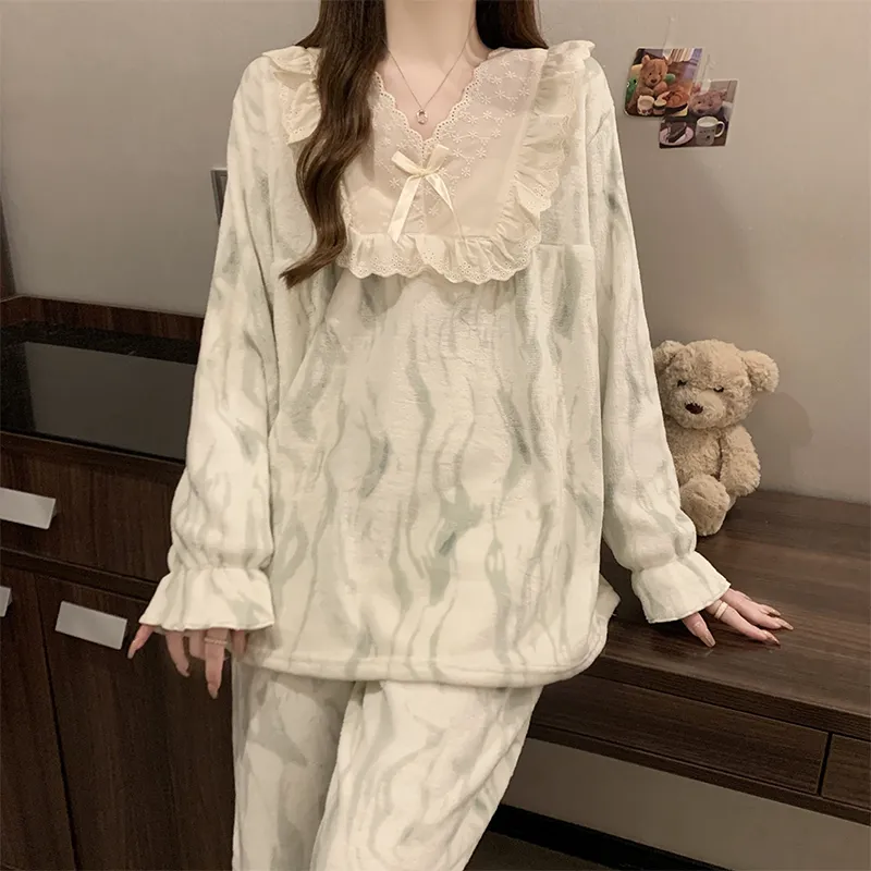 YUZHAOLIN Pajama Set Women's White-1