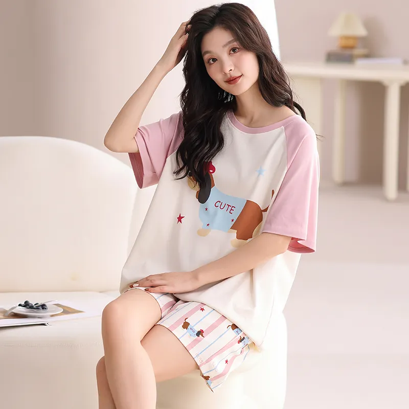YUZHAOLIN Pajama Set Spring And Summer Unisex-1