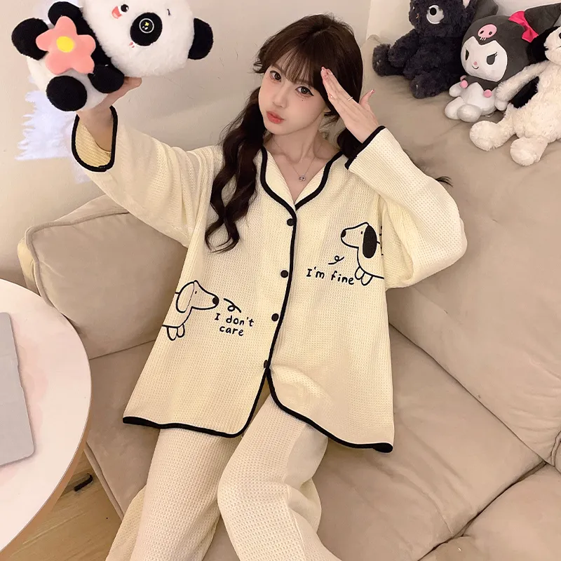 YUZHAOLIN Pajama Set Women's Apricot-4