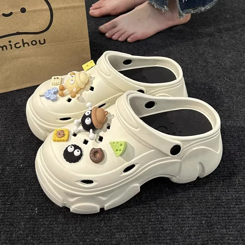 CEO Platform Clogs Summer Eva Squashy And Bouncy Feeling Slip Resistant Odor Resistant Height Increasing Slippers-1