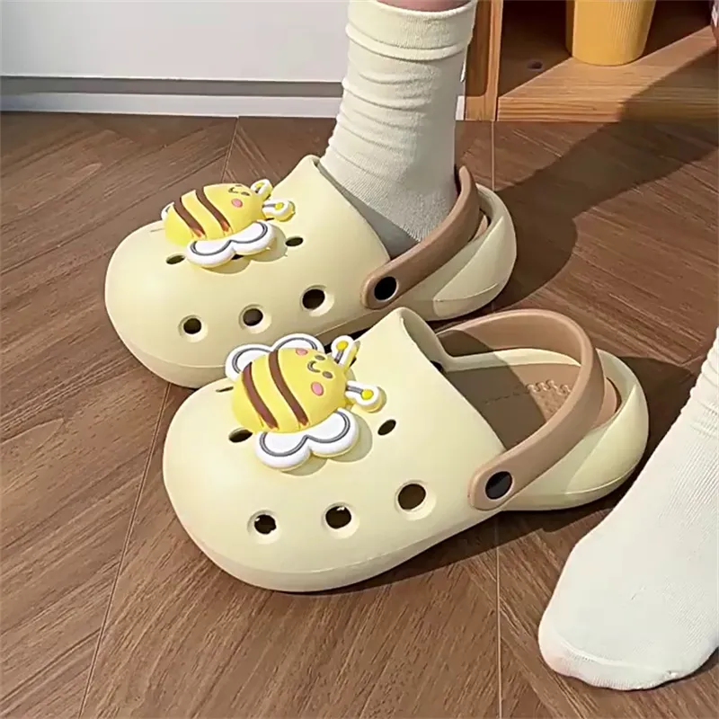 CEO Bee Clogs Platform Squashy And Bouncy Feeling Women's DIY Cartoon Platform Home Indoor Men's-8