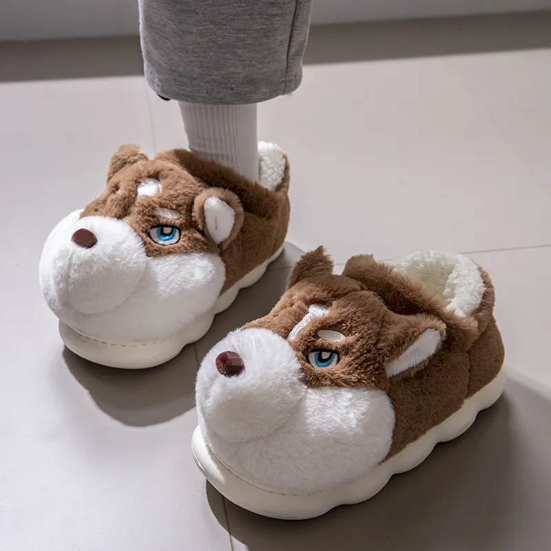 Flamingo Daxu Slippers, Warm Cotton Slipper, Fall And Winter Indoor Home Platform, Padded Footbed-9