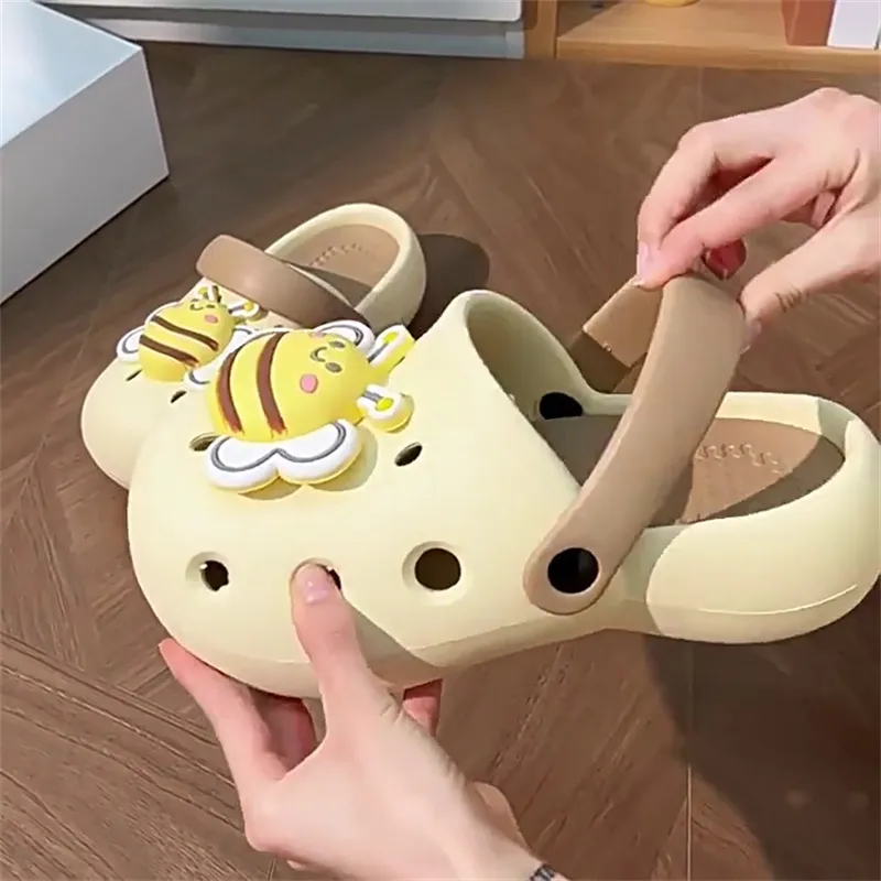 CEO Bee Clogs Platform Squashy And Bouncy Feeling Women's DIY Cartoon Platform Home Indoor Men's-12