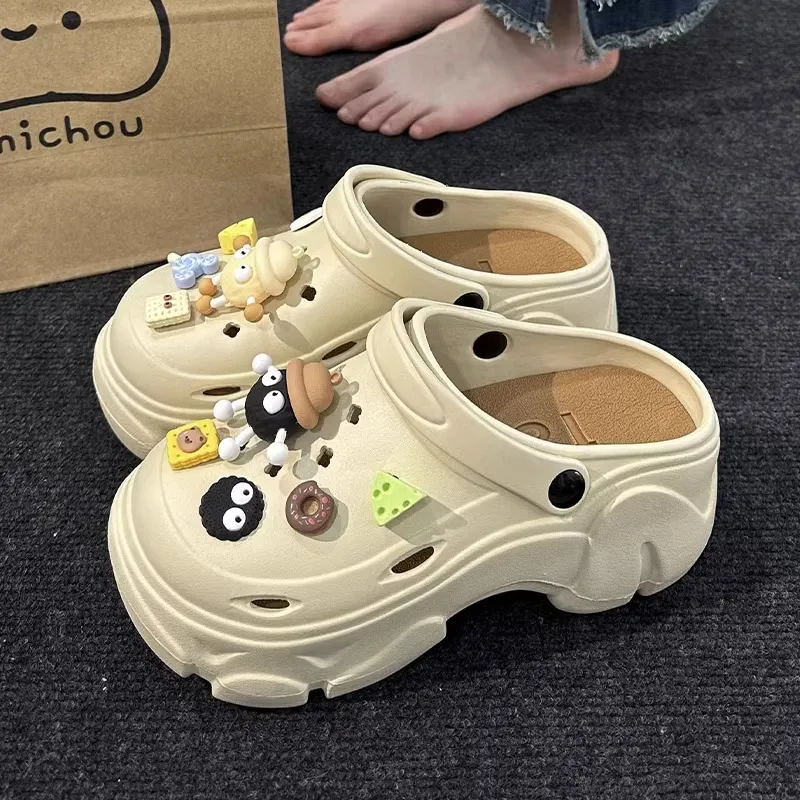 CEO Platform Clogs Summer Eva Squashy And Bouncy Feeling Slip Resistant Odor Resistant Height Increasing Slippers-9