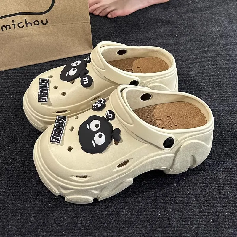 CEO Platform Clogs Summer Eva Squashy And Bouncy Feeling Slip Resistant Odor Resistant Height Increasing Slippers-11