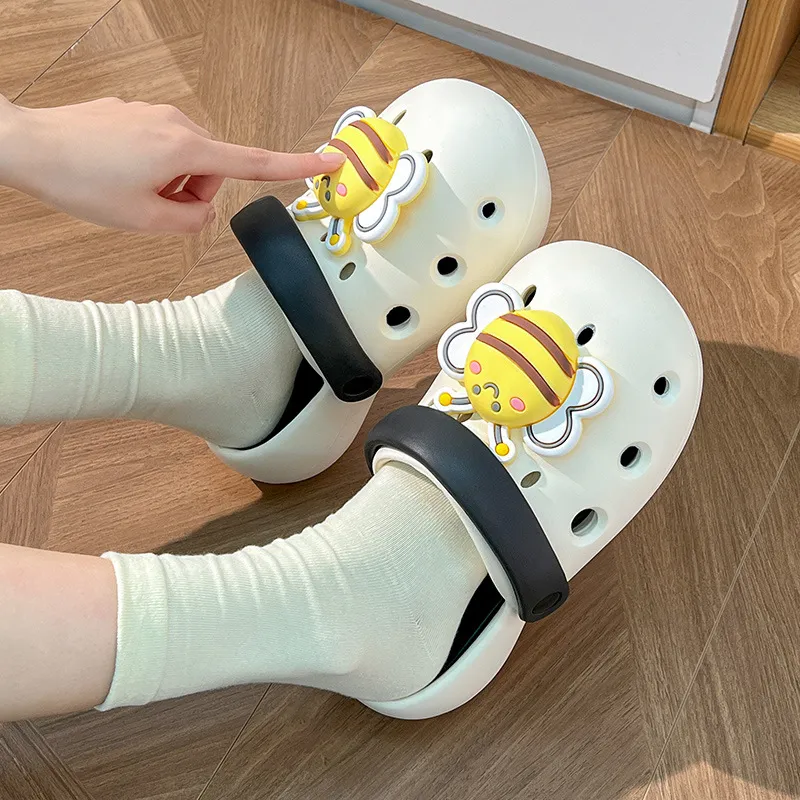 CEO Bee Clogs Platform Squashy And Bouncy Feeling Women's DIY Cartoon Platform Home Indoor Men's-2
