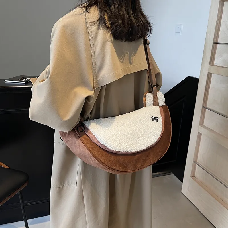 SUN ERATH&U Plush Cloth Shoulder Bag Regular Women's Multicolor-6