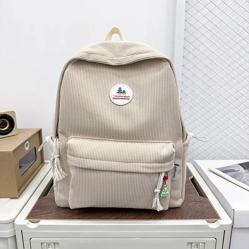 SUN EARTH &U Corduroy Backpack Unisex Multicolor-13