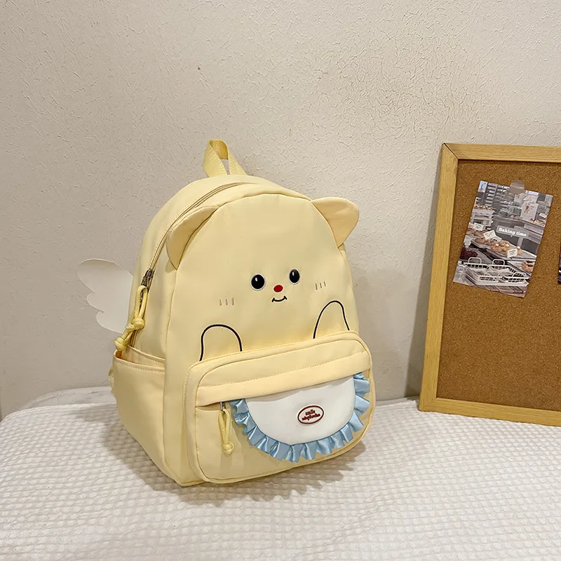 SUN EARTH &U Nylon Backpack Large Size Women's Yellow-1