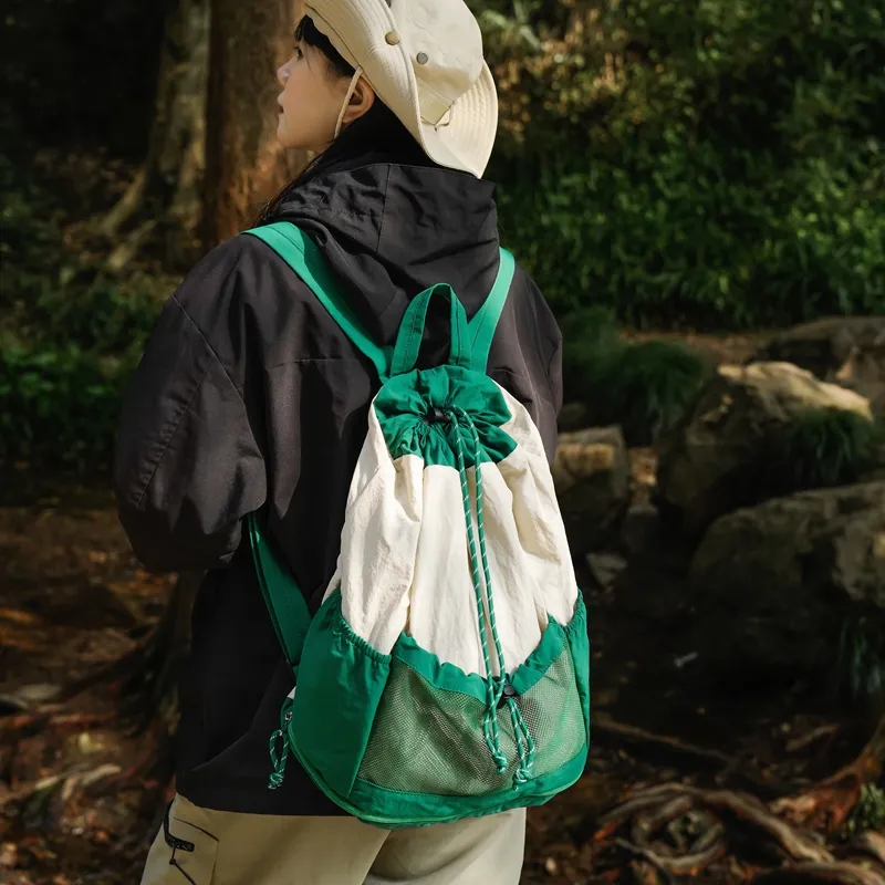 SUN ERATH&U Nylon Backpack Regular Unisex Black Army Green Fruit Green-8