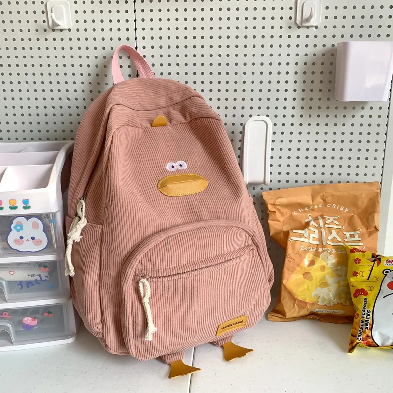 SUN EARTH &U Corduroy Backpack Unisex Multicolor-4