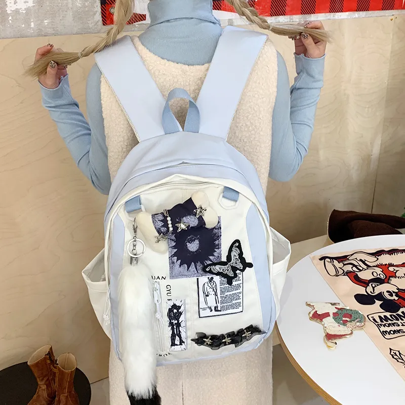 SUN ERATH&U Nylon Fabric Backpack Regular Unisex Multicolor-1
