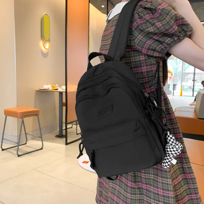 SUN ERATH&U Nylon Backpack Unisex White/Black/Purple/Blue/Pink-9