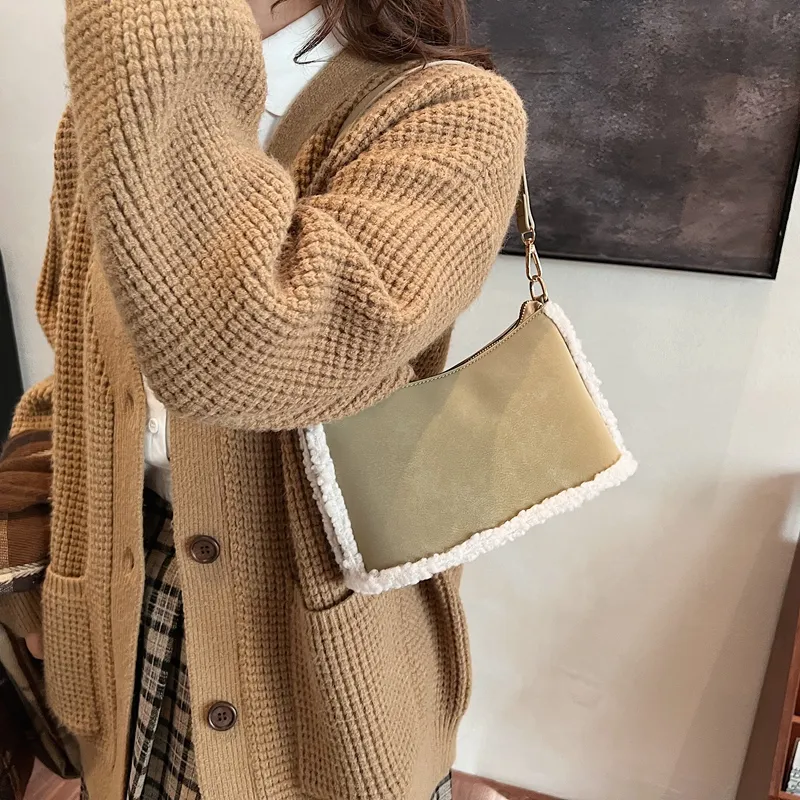 SUN ERATH&U Suede Crossbody Bag Regular Women's Multicolor-5