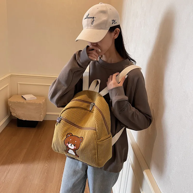 SUN ERATH&U Corduroy Backpack Regular Women's Multicolor-6