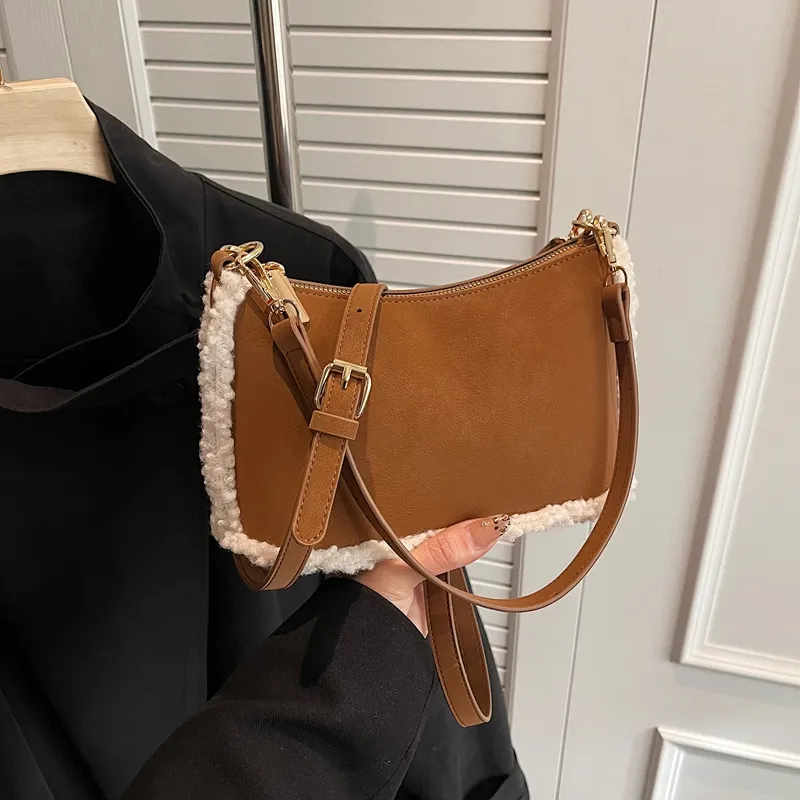 SUN ERATH&U Suede Crossbody Bag Regular Women's Multicolor-9