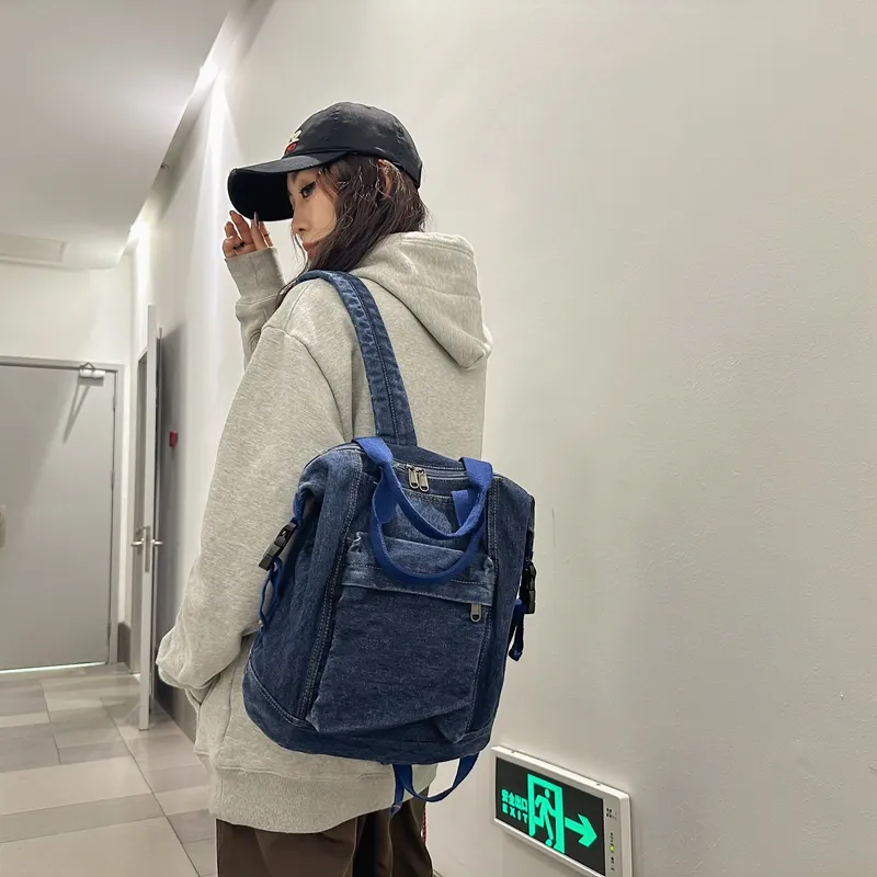 SUN ERATH&U Denim Backpack Unisex Multicolor-1