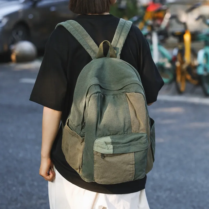 SUN ERATH&U Washable Canvas Backpack Regular Unisex Multicolor-4