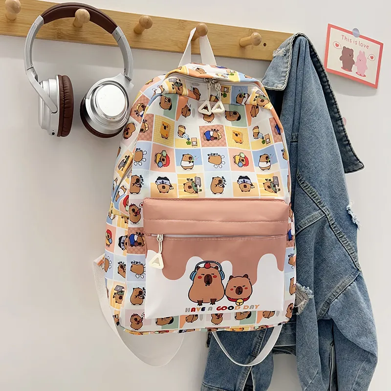 SUN EARTH &U Nylon Fabric Backpack Unisex Multicolor-11