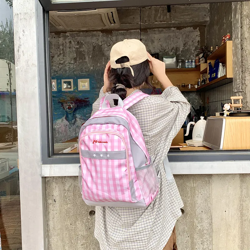 SUN ERATH&U Nylon Backpack Regular Unisex Blue/Pink-3