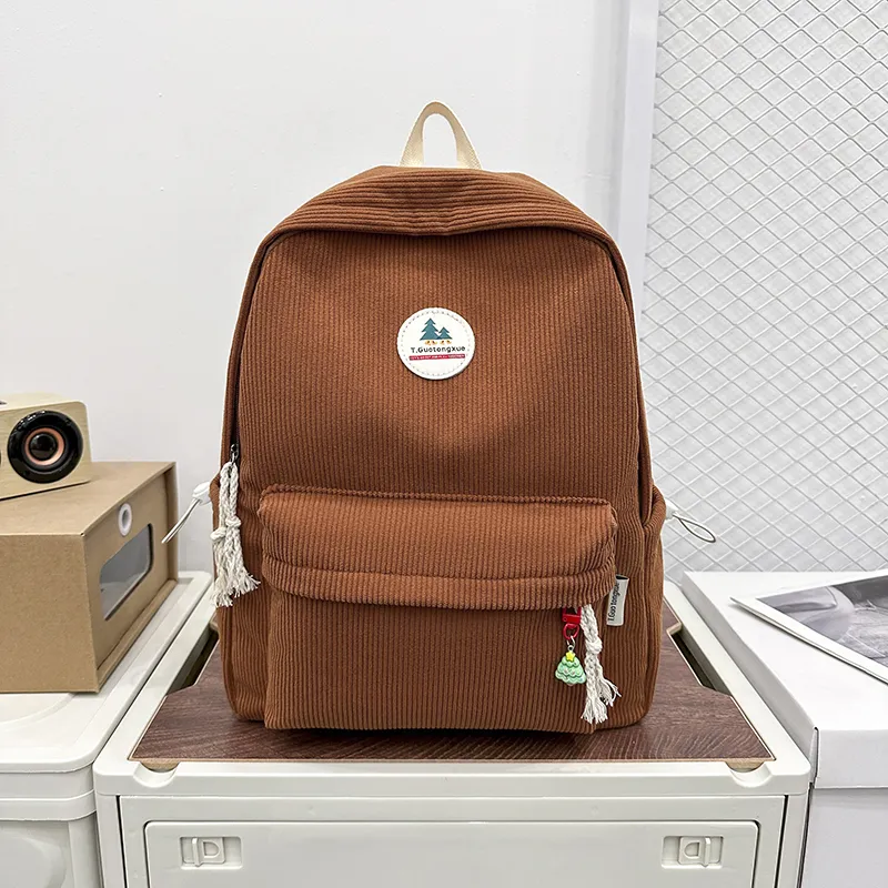 SUN EARTH &U Corduroy Backpack Unisex Multicolor-10