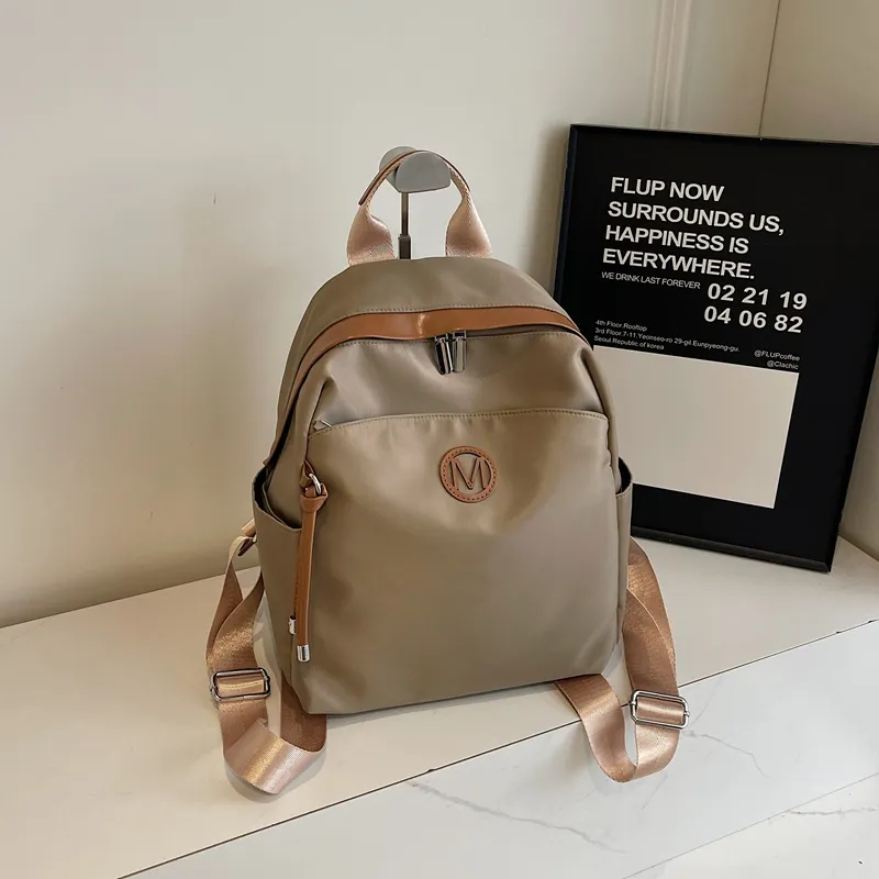 SUN ERATH&U Nylon Backpack Regular Unisex Black/Ecru/Khaki-11