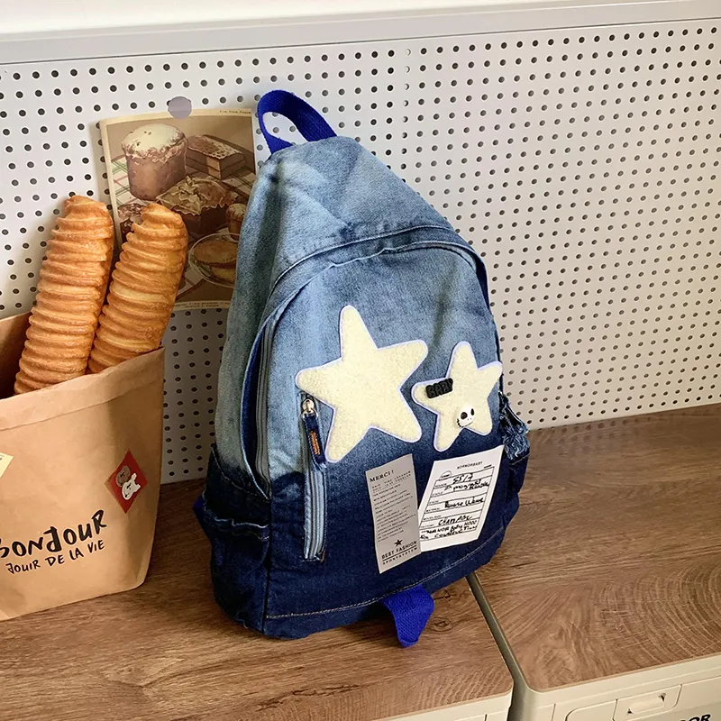 SUN EARTH &U Denim Backpack Regular Unisex Multicolor-4