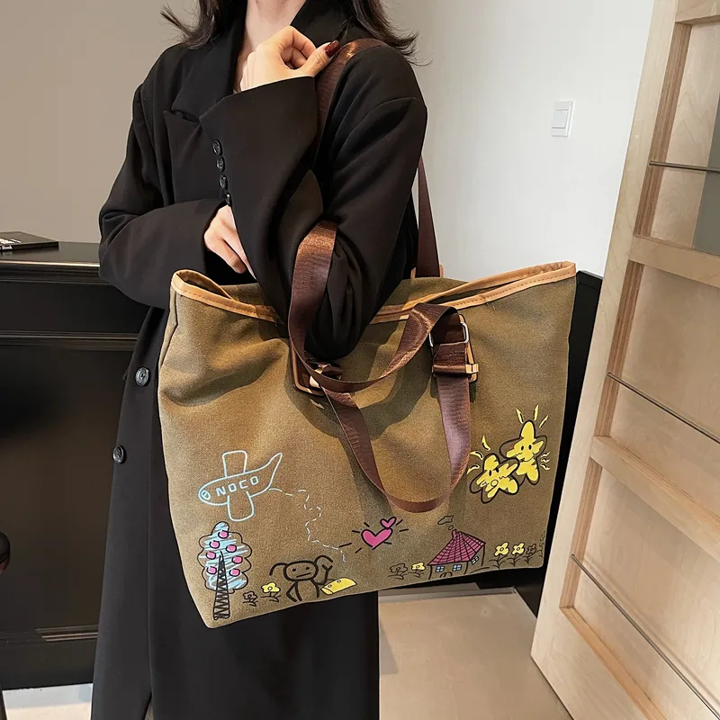 SUN ERATH&U Canvas Shoulder Bag Regular Women's Multicolor-2