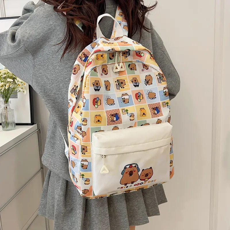 SUN EARTH &U Nylon Fabric Backpack Unisex Multicolor-1