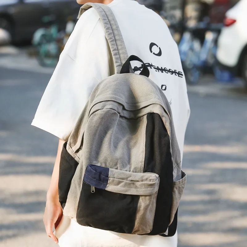 SUN ERATH&U Washable Canvas Backpack Regular Unisex Multicolor-1
