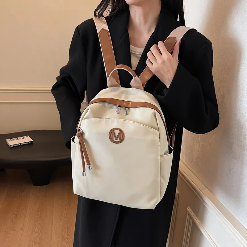 SUN ERATH&U Nylon Backpack Regular Unisex Black/Ecru/Khaki-9
