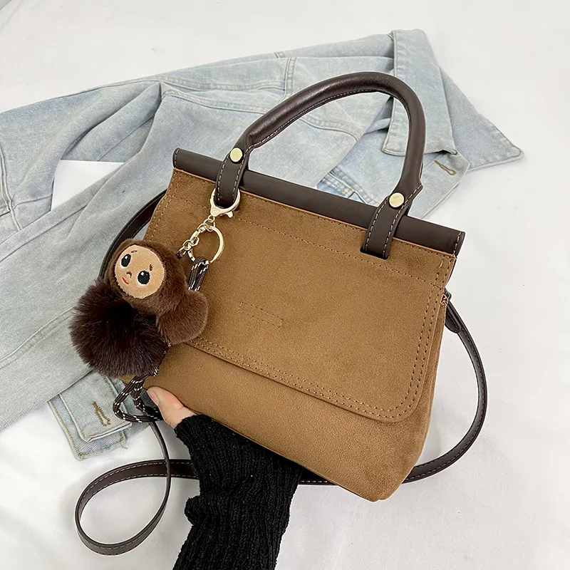 SUN ERATH&U Suede Shoulder Bags Handbags Regular Women's Multicolor-4