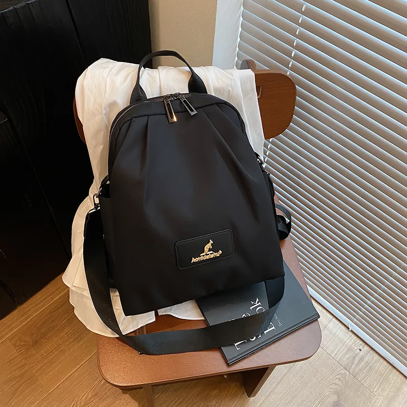 SUN EARTH &U Nylon Backpack Unisex Coffee/Black-5